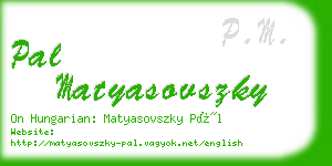 pal matyasovszky business card